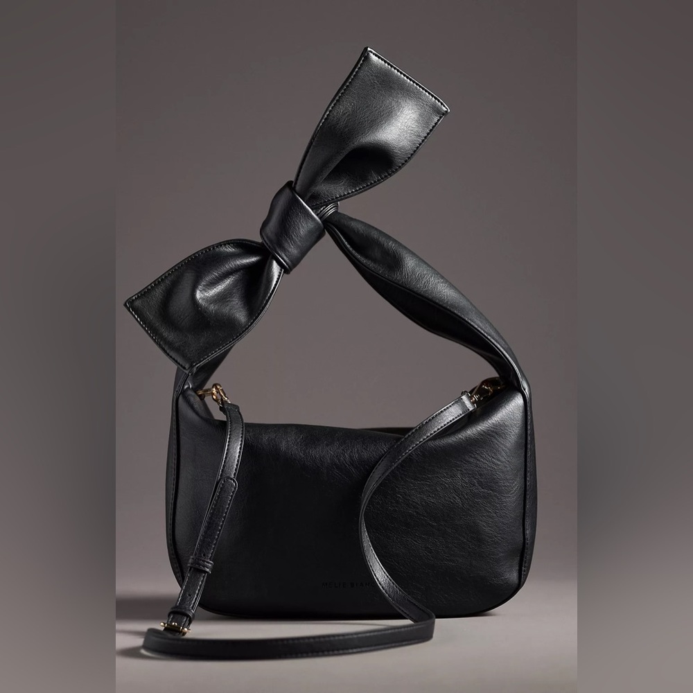 Anthropologie Black Leather Shoulder Bag